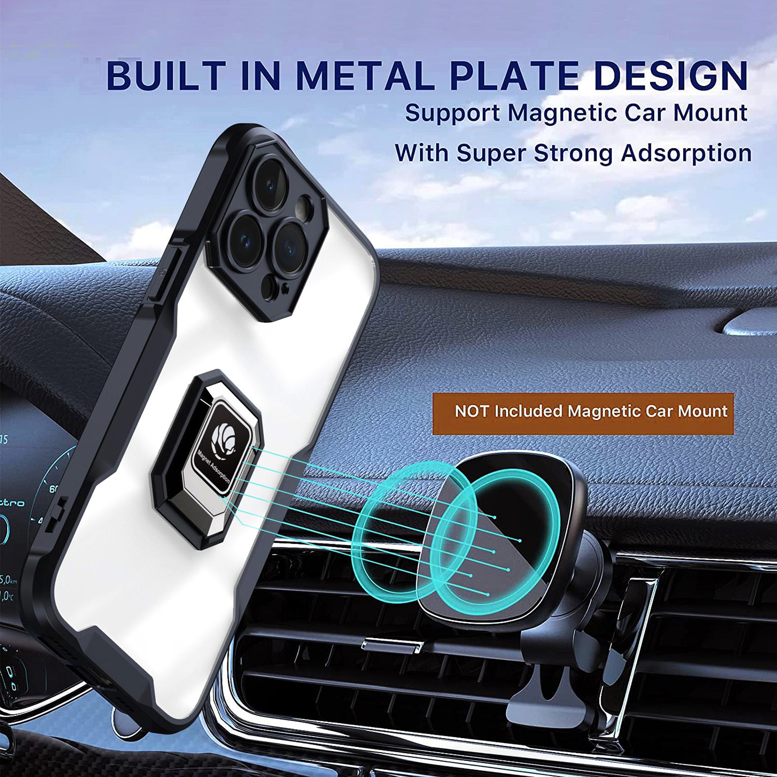 For iPhone 12 Pro 6.1 inch Anti-scratch Phone Case Ring Kickstand Shockproof Magnetic Mobile Phone Cover For iPhone 12 Pro 6.1 inch Anti-scratch Phone Case Ring Kickstand Shockproof Magnetic Mobile Phone Cover